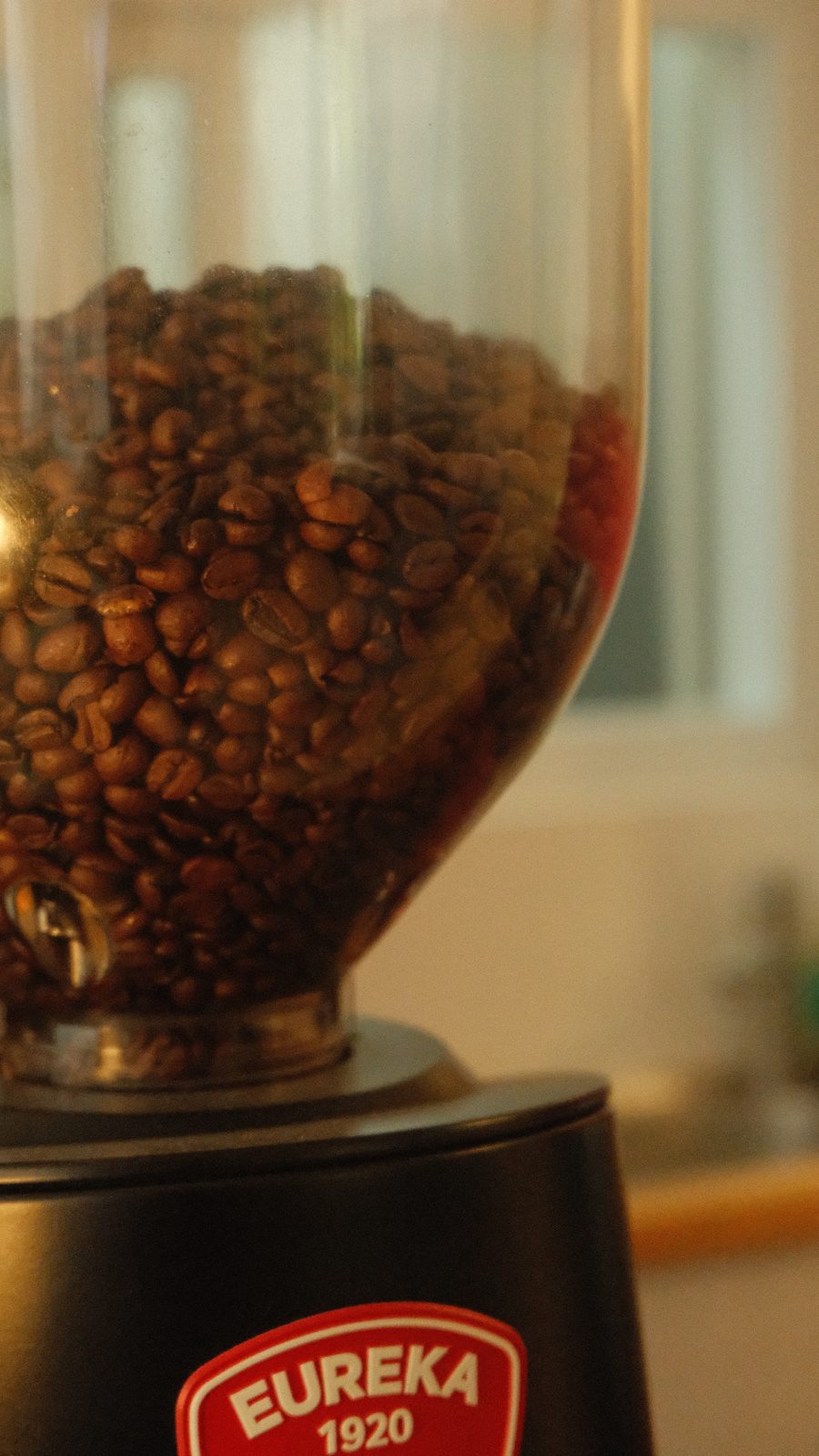 Eureka grinder with beans